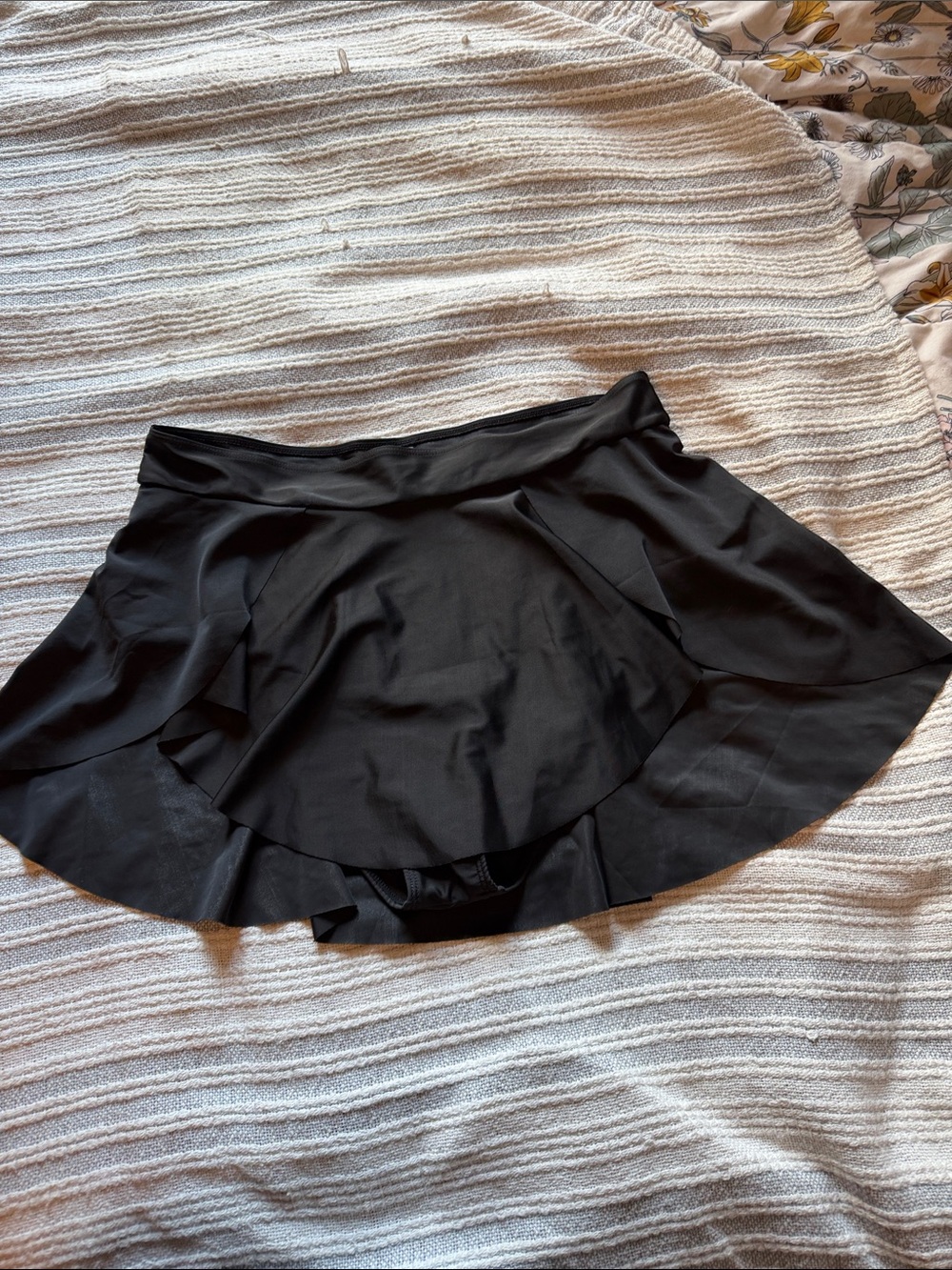 Women's Black Swim Skirt Bikini Bottom